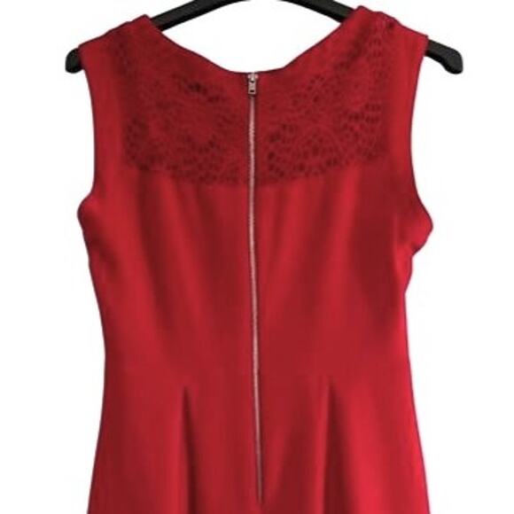 Speechless Dress Junior Size M Red Sleeveless Lace Bodice Fit and Flare NWT - Picture 6 of 8
